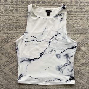 Express Contour Tank Size Small black and white marble - Excellent Condition